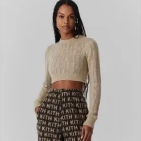 Kith Cropped Monogram Sweater Sz S - Picture 6 of 6